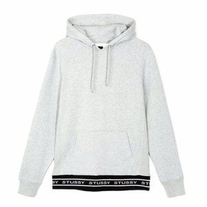 Stussy Jacquard Rib Hoodie in Gray (S)